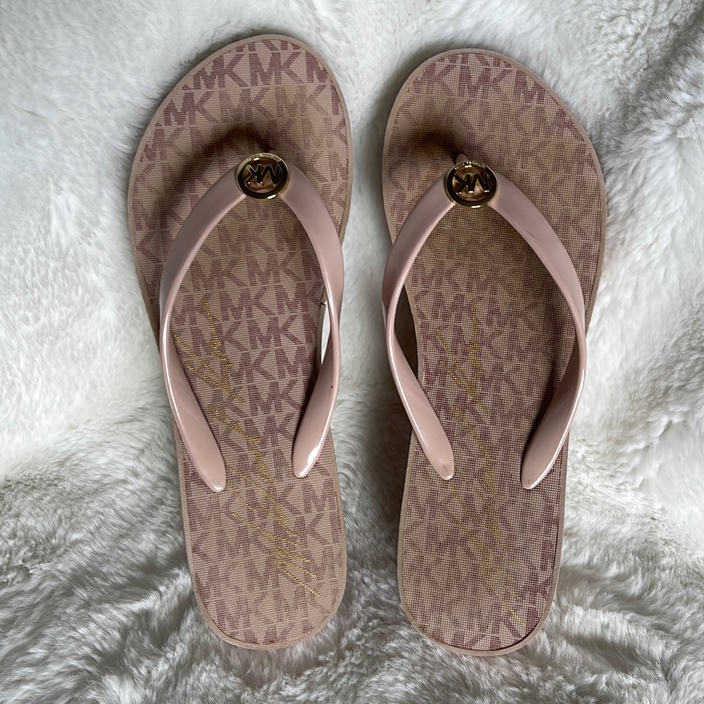 Used Michael Kors platform flip flops